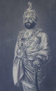 Engraving of Maharajah Duleep Singh in 1885