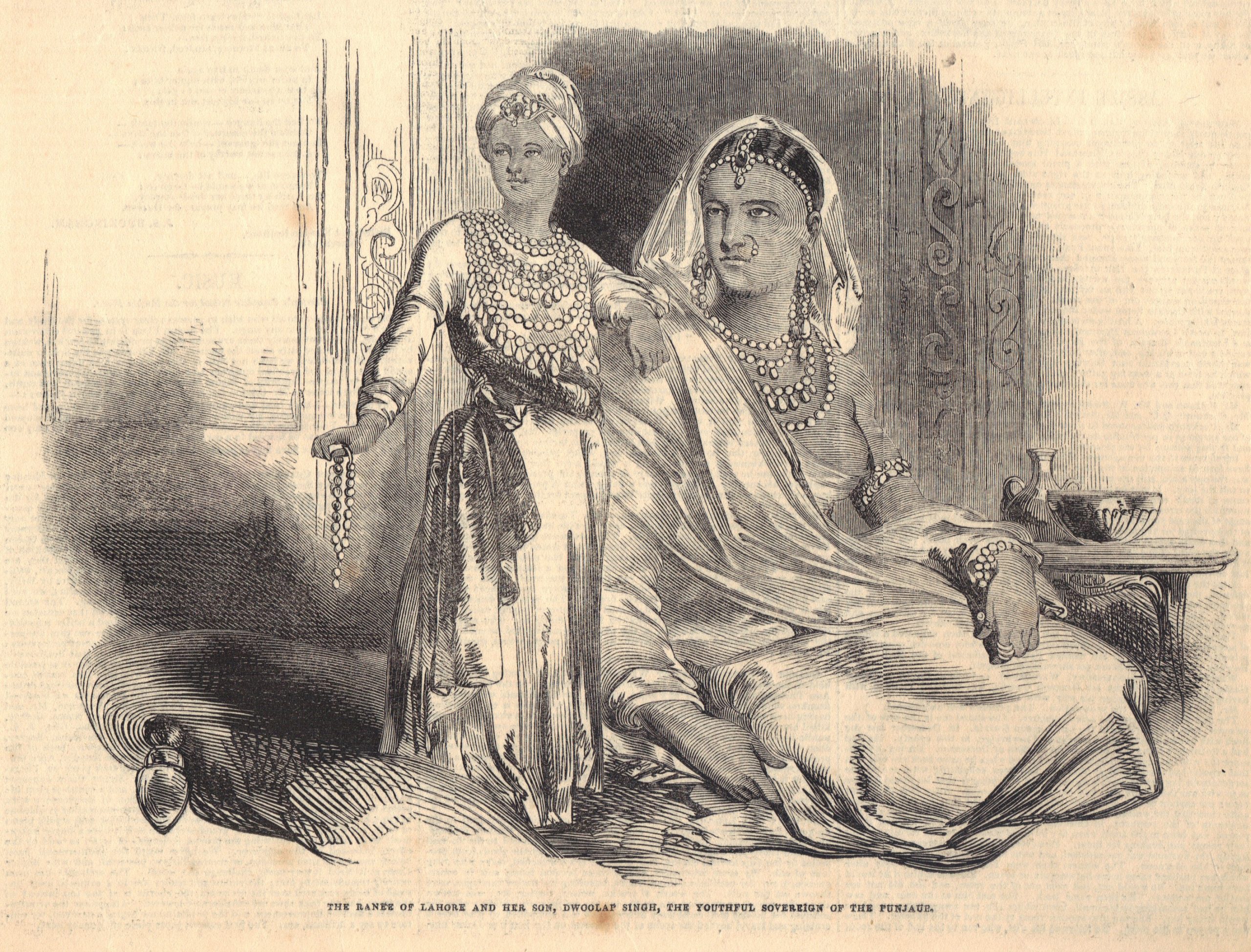 Maharani Jind Kaur with her son Maharajah Duleep Singh