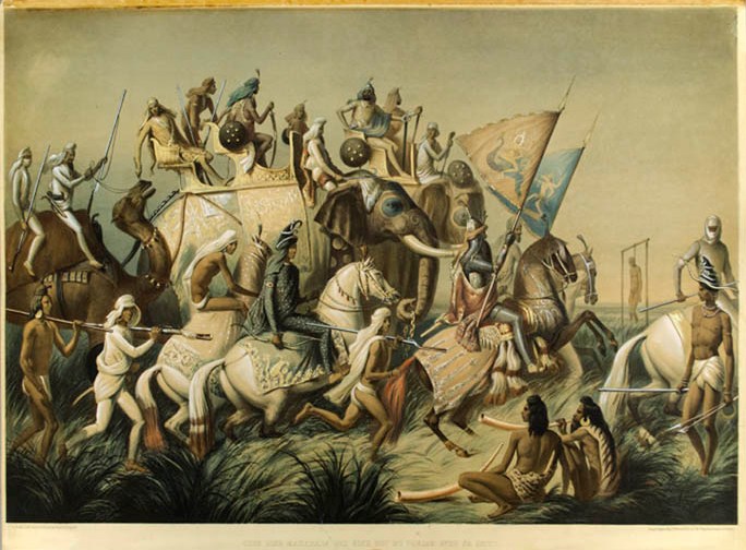 Maharajah Sher Singh on a Hunt in 1842